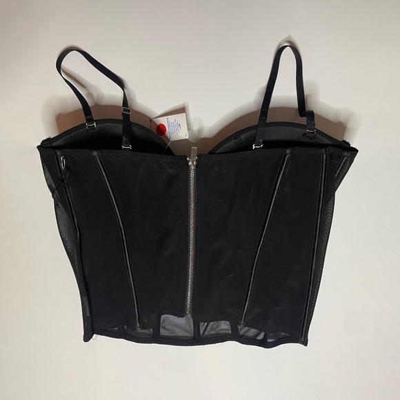RainbowShops 1XL Black Convertible Mesh corset - Picture 2 of 7